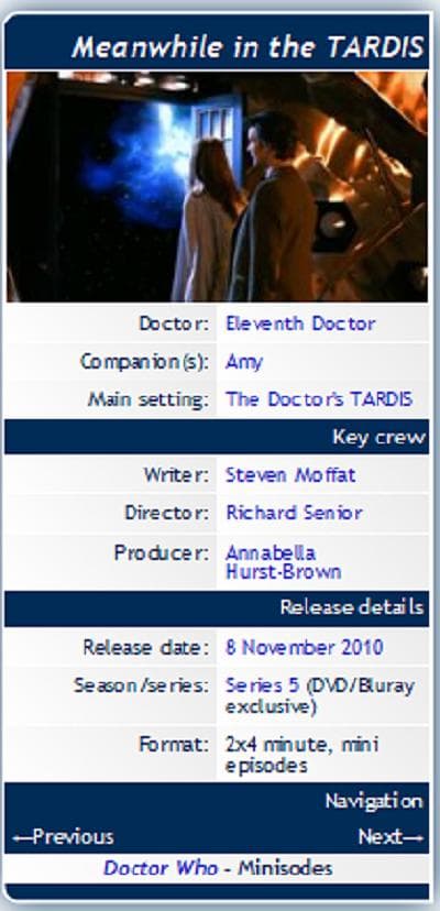 Doctor Who Meanwhile in the TARDIS