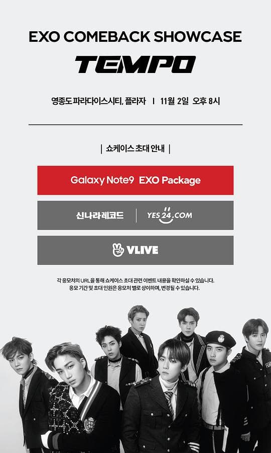 EXO COMEBACK SHOWCASE “TEMPO”