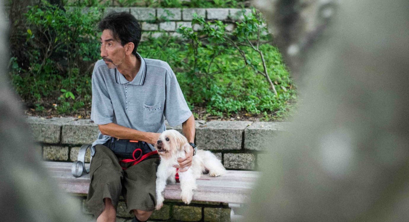 Old man and a dog