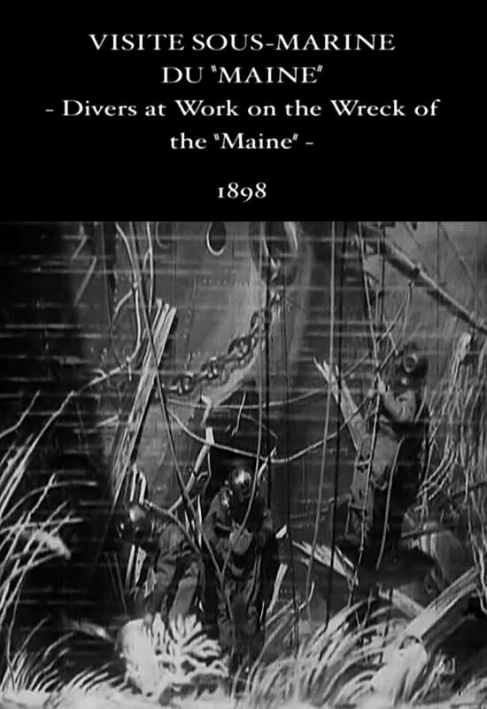 Divers at Work on the Wreck of the 'Maine'